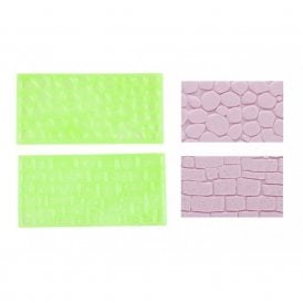 Stone Wall and Cobblestone Impression Mats - Set 2