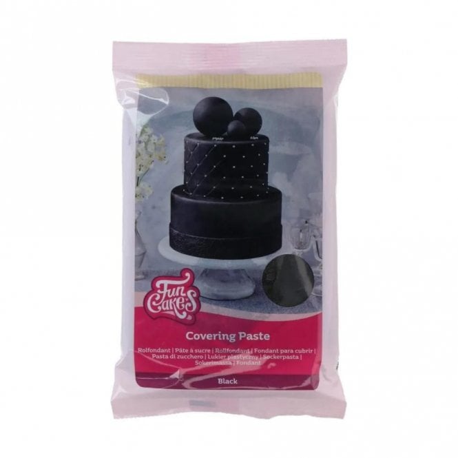 Fun Cakes Black Sugarpaste Covering Paste 500g