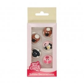 Farm Animals Sugar Decorations - Set Of 12