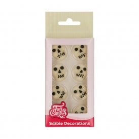 Skulls Edible Decorations Set of 8 
