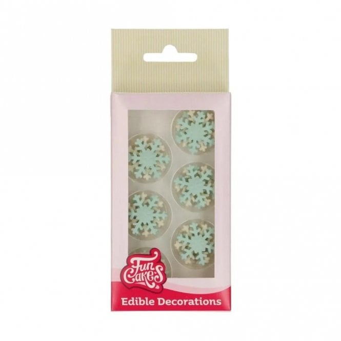 Fun Cakes Snowflake Sugar Decorations - Set Of 12