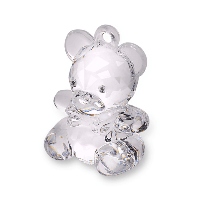 Hootyballoo Acrylic Teddy Bear - Clear Pk of 6