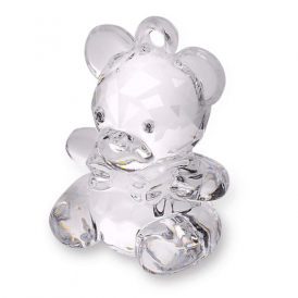 Acrylic Teddy Bear - Clear Pk of 6