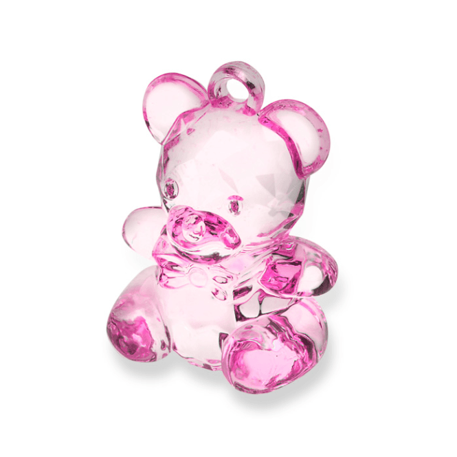 Hootyballoo Acrylic Teddy Bear - Pink Pack of 6