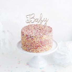 Baby Wooden Cake Topper
