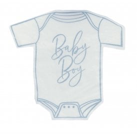 Blue 'Baby Boy' Babygrow Paper Napkins