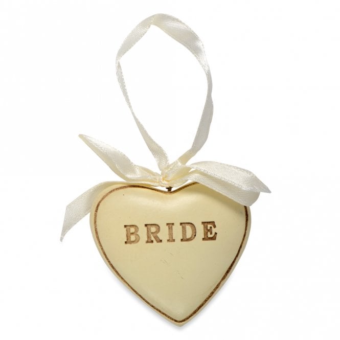 Hootyballoo Bride Ivory Heart Charm Tag