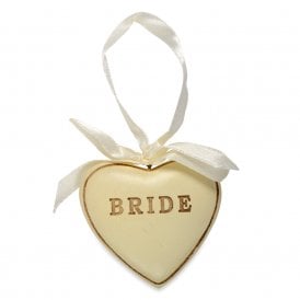 Bride Ivory Heart Charm Tag