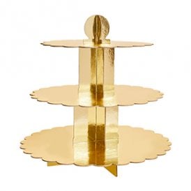 Gold Cupcake Stand 3 Tier