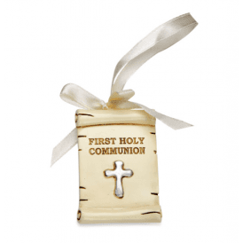 Ivory and Silver First Holy Communion Confirmation Scroll