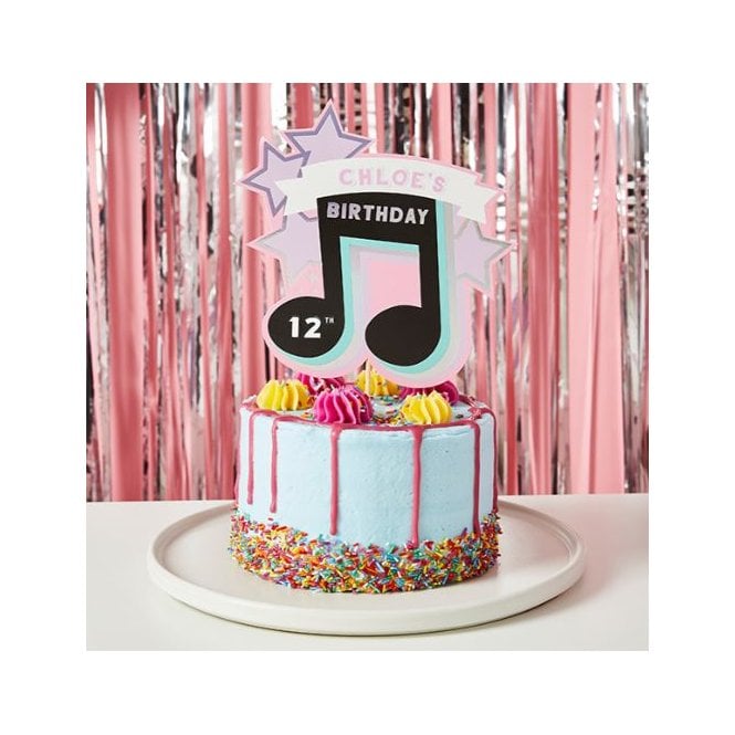Hootyballoo Personalised Musical Note Cake Topper