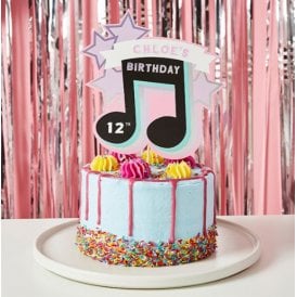 Personalised Musical Note Cake Topper