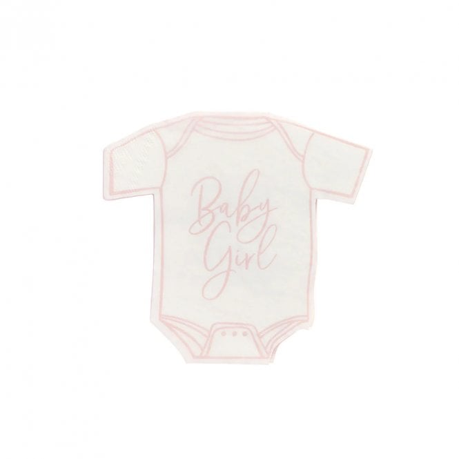 Hootyballoo Pink 'Baby Girl' Babygrow Paper Napkins