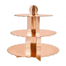 Rose Gold Cupcake Stand 3 Tier