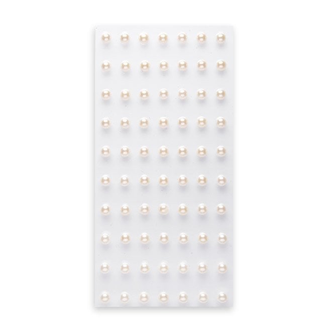 Hootyballoo Self Adhesive Pearls - Ivory 5mm x 70