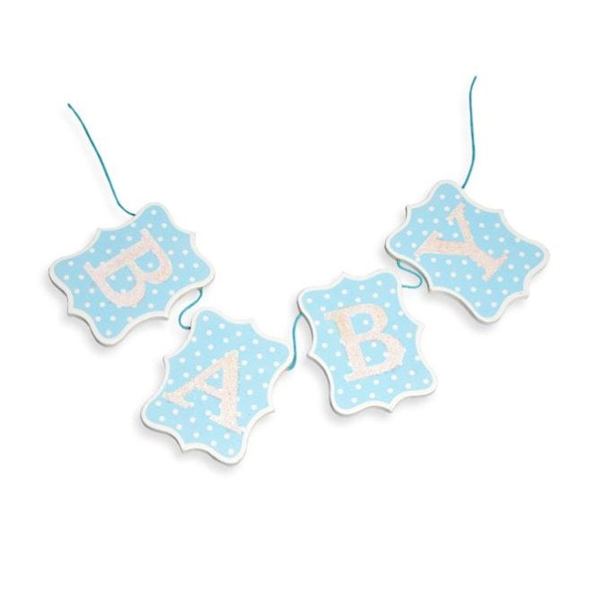 Hootyballoo Wooden Baby Bunting Blue