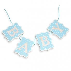Wooden Baby Bunting Blue