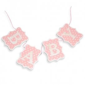 Wooden Baby Bunting Pink