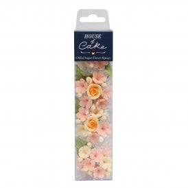 4 Mini Sugar Flower Spray - Coral/Peach
