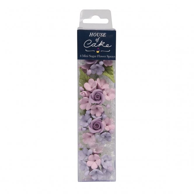 House Of Cake 4 Mini Sugar Flower Sprays - Lilac