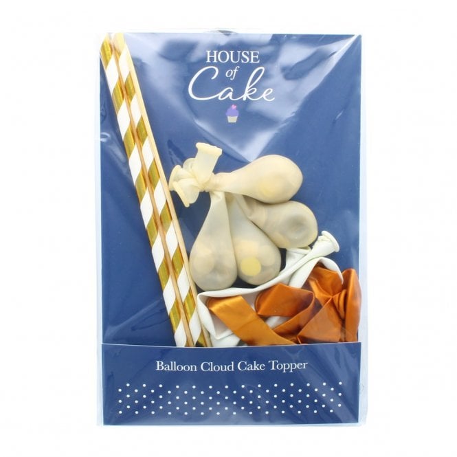 House Of Cake Gold Balloon Cloud Cake Topper