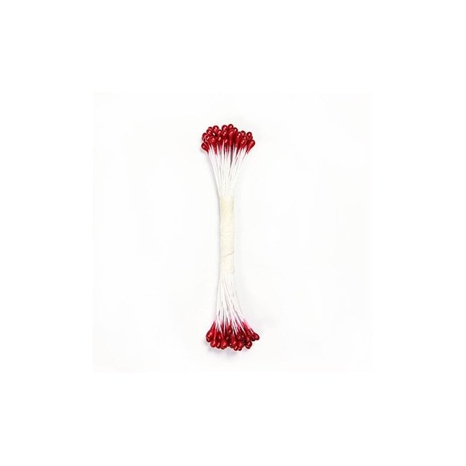 Jem Large Red Pearl Stamens x 50