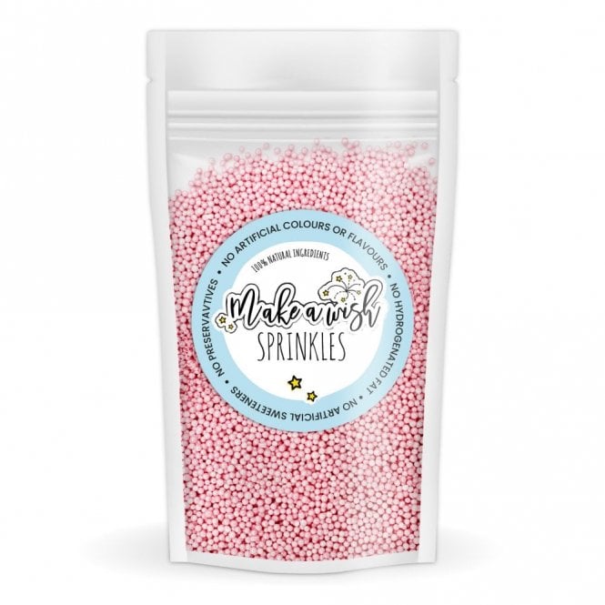 Make a Wish Edible Pink Non-Pareils 2mm 80g