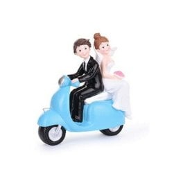 Scooter Vespa Bride & Groom Topper