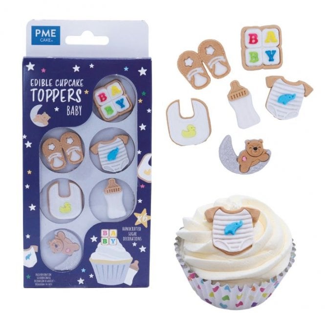 PME Baby Edible Cupcake Toppers Cake Decorations 