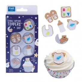 Baby Edible Cupcake Toppers Cake Decorations 