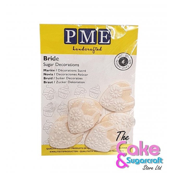 PME Bride Sugar Decorations Cupcake Toppers set of 6