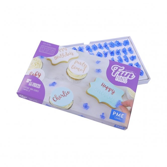 PME Cupcakes and Cookies Alphabet Stamping Set - Collection 1 Fun Fonts