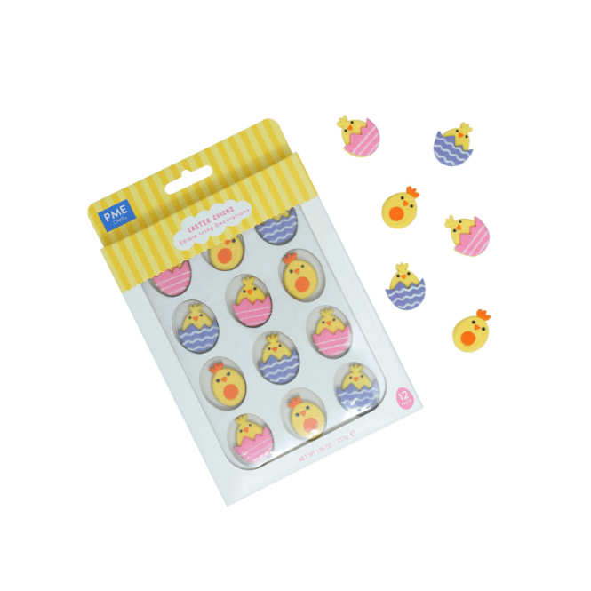 PME Easter Edible Sugar Decorations - Chicks, Set of 12