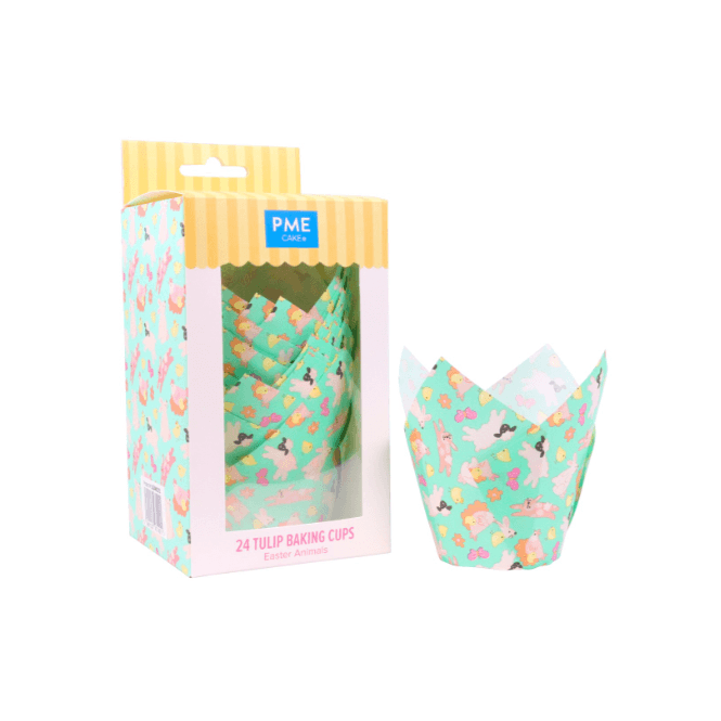 PME Easter Tulip Muffin Cases - Easter Animals Set of 24