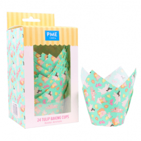 Easter Tulip Muffin Cases - Easter Animals Set of 24