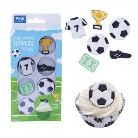Football Edible Cupcake Toppers Cake Decorations 