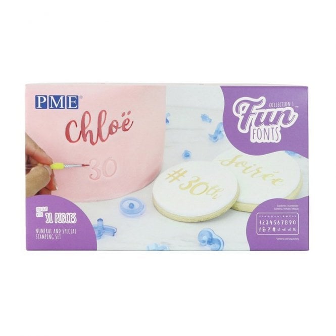 PME Fun Fonts - Numerical and Special Stamping Set - Collection 1