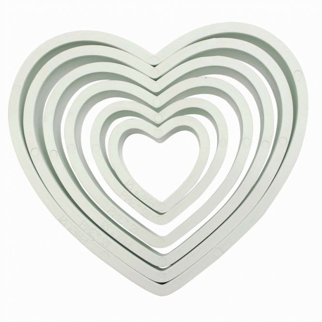PME Heart Cutter Set - 6 Piece