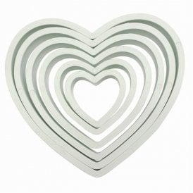 Heart Cutter Set - 6 Piece