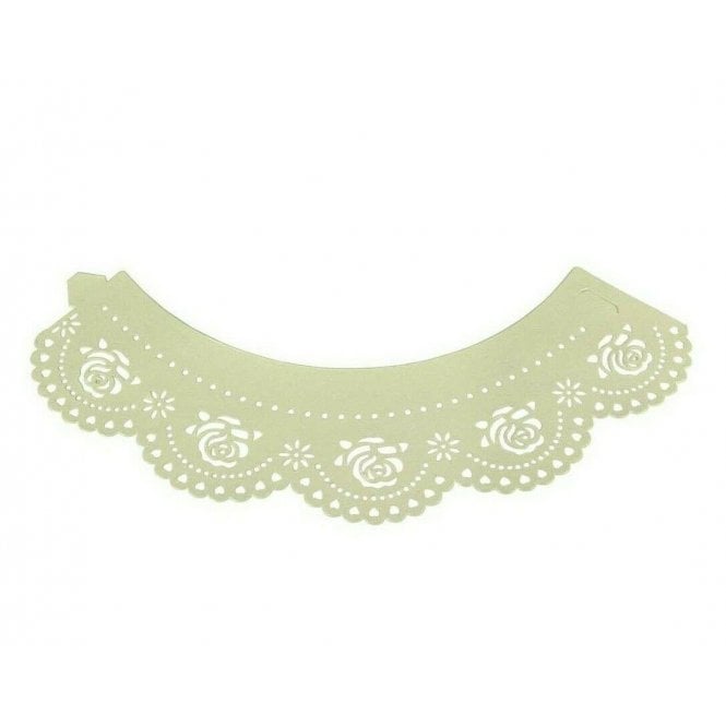 PME Lace Cupcake Wrappers 12 Pack Ivory