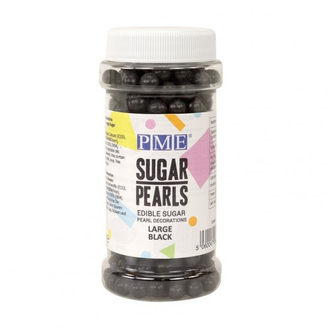 PME Large Sugar Pearls - Black 