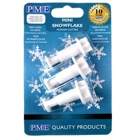 Mini Snowflake Plunger Cutters - Set of 3