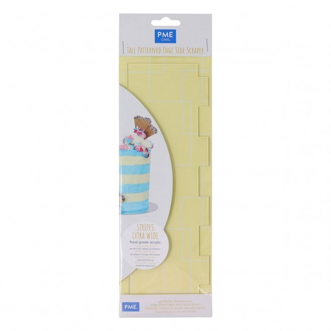 PME Patterned Acrylic Extra Wide Stripes Side Scraper (255mm / 10”)