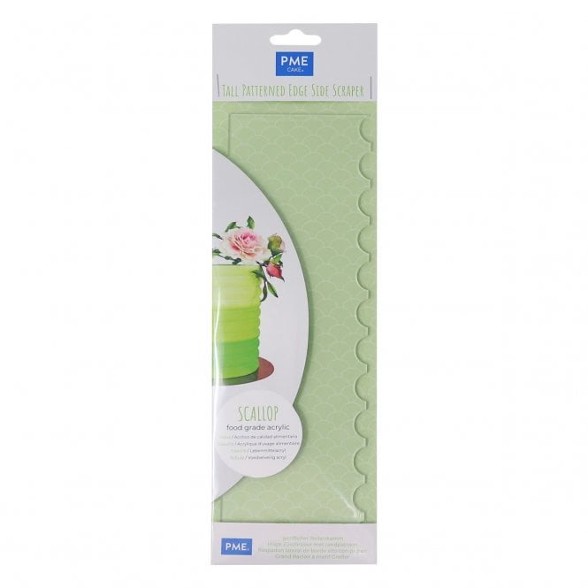 PME Patterned Acrylic Scallop Side Scraper (255mm / 10”) 