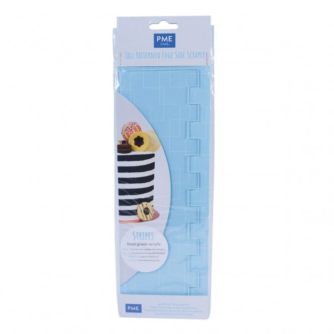 PME Patterned Acrylic Stripes Side Scraper (255mm / 10”)