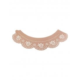Pink Cupcake Wrappers 12 Pack Ivory