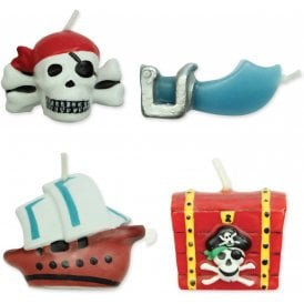 Pirate Candles - Set of 4 Cake Decorating Cake Toppers
