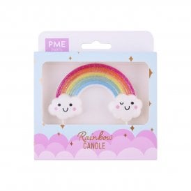 Rainbow and Cute Clouds Candle