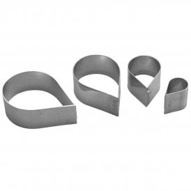 Rose Petal Cutter Set of 4 Stainless Steel