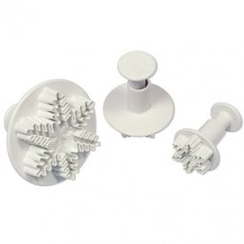 Snowflake Plunger Cutters - Set of 3